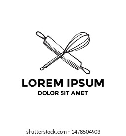 Cross whisk and rolling pin