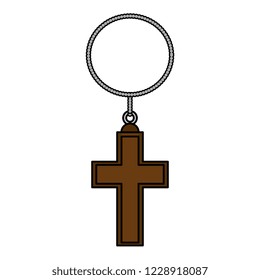 cross wooden hanging icon