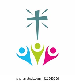 Church Logo Christian Symbols Church God Stock Vector (Royalty Free ...