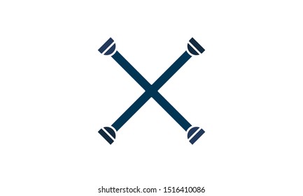 Cross Wrench icon vector illustration.