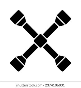 icono del vector de icono de llave cruzada. signo de estilo lineal para uso de aplicaciones de diseño web y móviles, ilustración vectorial en fondo blanco