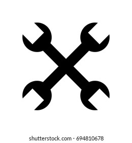 cross wrench tools isolated icon