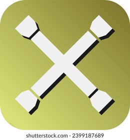 Cross Wrench Vector Glyph Gradient Background Icon For Personal And Commercial Use.
