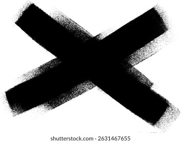 Conjunto de vetor de escova de rolo X Grunge 