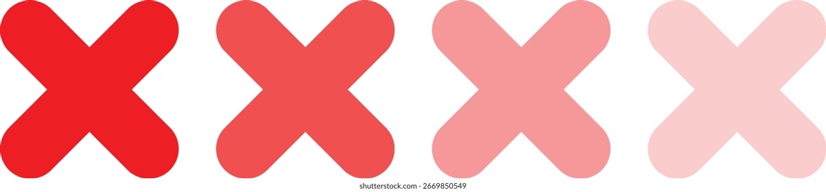 Symbole für Kreuz- oder X-Zeichen