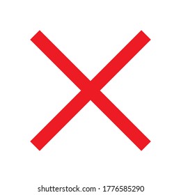 ilustración de diseño de vector de signo cruzado x