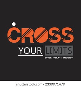 cross your limits design cartoon vector illustration