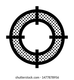 Crossair. Icon with Filled with Dots.