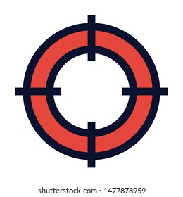 Crossair. Simple Vector Color Icon.