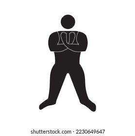 Icono de vector permanente de cruzamientos
