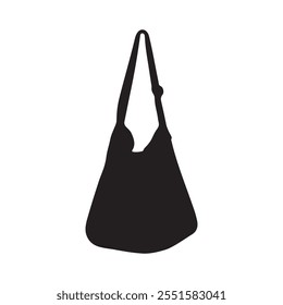 Crossbody Shoulder Tote Bag for Women Silhouette Vector Illustration