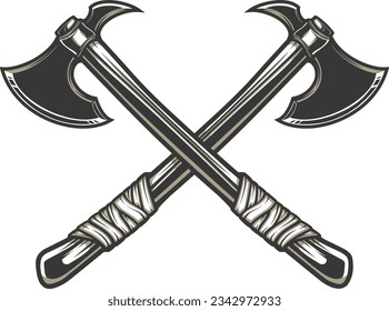 Crossbone axe design vector illustration