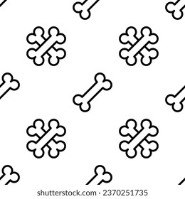 Crossbone seamless pattern background .