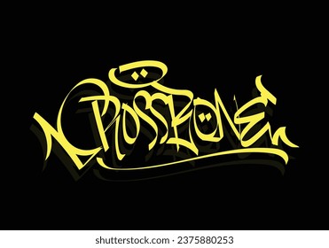 
CROSSBONE word graffiti tag style