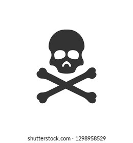 Crossbones Death Skull Danger Poison Flat Stock Vector (Royalty Free ...