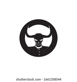 Crossbones death skull, danger or poison flat icon for apps and websites