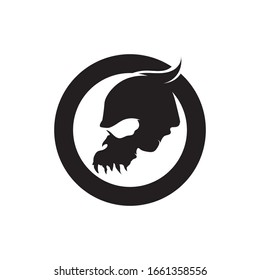 Crossbones death skull, danger or poison flat icon for apps and websites