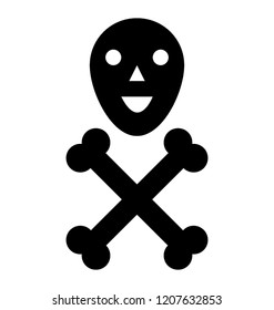 
Crossbones and human head is symbol of danger and known as human skull 
