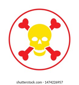 Crossbones icon. flat illustration of Crossbones vector icon. Crossbones sign symbol