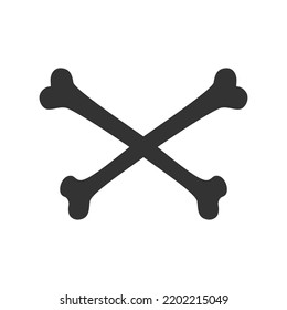 Crossbones icon isolated on white background. Vector illustration