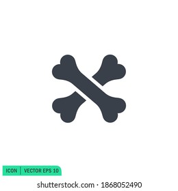 crossbones icon vector design element logo template