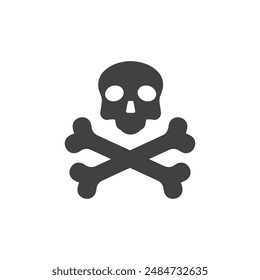 Crossbones illustration logo icon vector flat design 