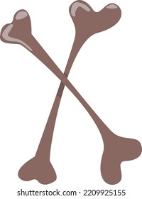 Crossbones illustration. Vector. Halloween. Bones.