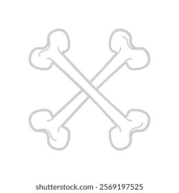 Crossbones isolated. Anatomical part of skeleton