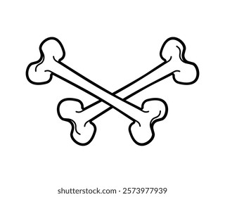 Crossbones isolated. Anatomical part of skeleton