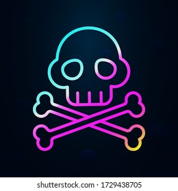 Crossbones, pirate nolan icon. Simple thin line, outline vector of Pirate icons for ui and ux, website or mobile application