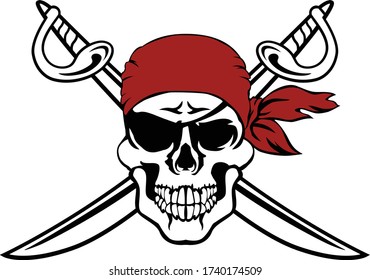 Crossbones Pirate Swords skull symbol