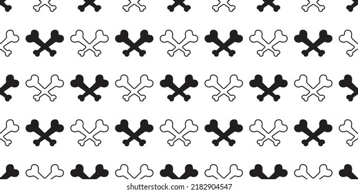 crossbones seamless pattern halloween dog bone pirate footprint french bulldog puppy vector pet cartoon skeleton ghost repeat wallpaper tile background scarf isolated gift wrapping paper doodle illust