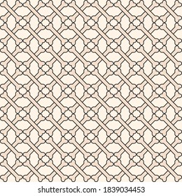 Crossbones shape with outline vector illustration. Seamless pattern design template. Beige color theme