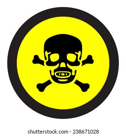 Crossbones with skull icon great for any use. Vector EPS10.