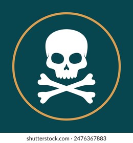 Crossbones skull symbol dark abstract background beautiful vector illustration design