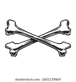 Crossbones vector design, Isolated on white background.