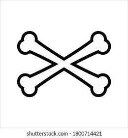 Crossbones Vector Image Icon Design