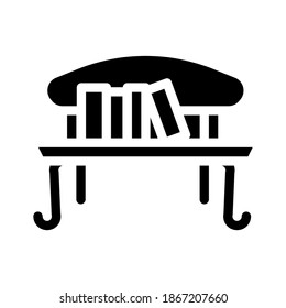 vector de icono de glifo de servicio de ballesta cruzada. signo de servicio de reserva cruzada. símbolo de contorno aislado ilustración negra