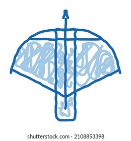 Crossbow Archery Equipment Sketch Icon Vector. Hand Drawn Blue Doodle Line Art Medieval Shooting Crossbow Weapon Concept Linear Pictogram. Handgun Sign. Isolated Symbol Illustration