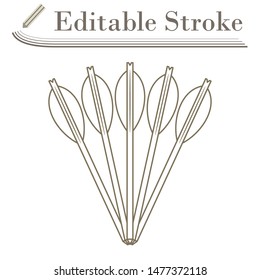 Crossbow Bolts Icon. Bearbeitbar Stroke Simple Design. Vektorgrafik.
