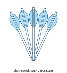 Icono de pernos de crudo. Línea Delgada Con Diseño De Relleno Azul. Ilustración vectorial.