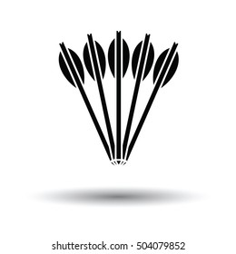 Crossbow bolts icon. White background with shadow design. Vector illustration.
