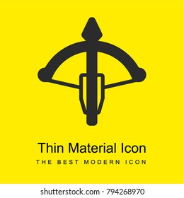 Crossbow bright yellow material minimal icon or logo design