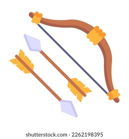Crossbow flat icon with high quality graphics  