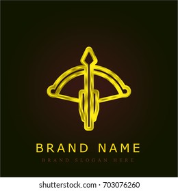 Crossbow golden metallic logo