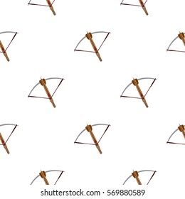 Crossbow icon cartoon. Single weapon icon from the big ammunition, arms set.
