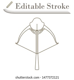 Icono de Crossbow. Diseño sencillo de Stroke modificable. Ilustración vectorial.