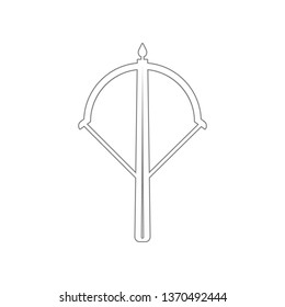 Crossbow icon. Element of Army for mobile concept and web apps icon. Outline, thin line icon for website design and development, app development