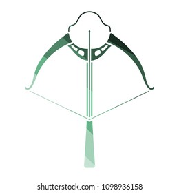 Crossbow icon. Flat color design. Vector illustration.