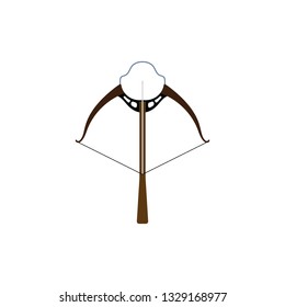 Crossbow icon. Flat color design. Vector illustration.
